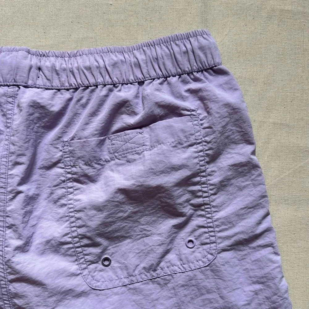 Forever 21 Men Lavender Nylon Swim Trunks Shorts Size Large Beach Summer Y2K